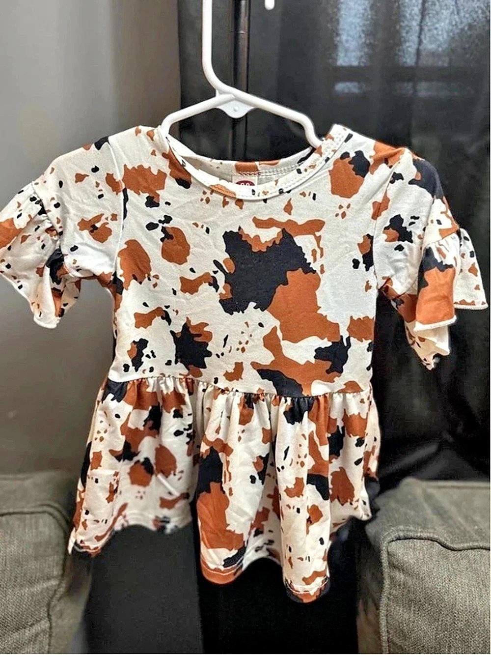 SHEIN Short Sleeve Cow Print Dress Baby/Toddler 24m